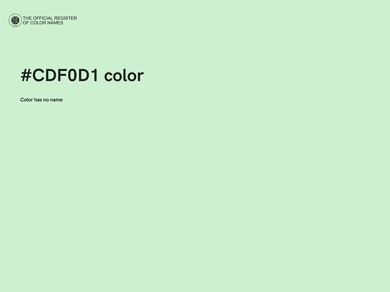 #CDF0D1 color image