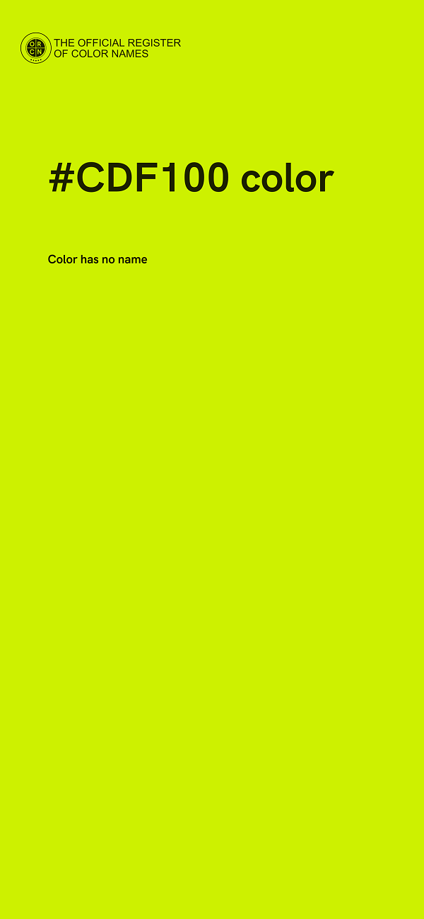 #CDF100 color image