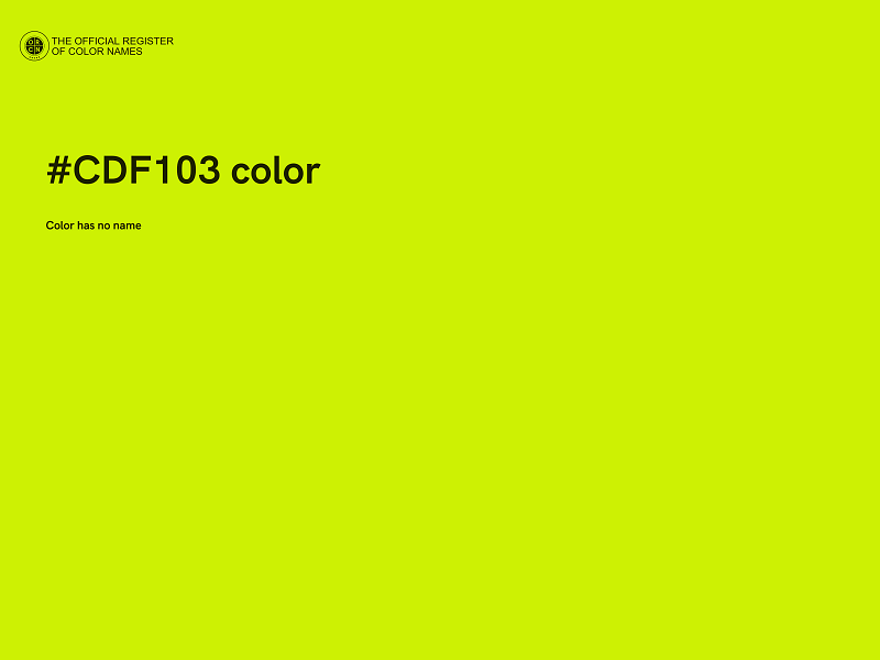 #CDF103 color image