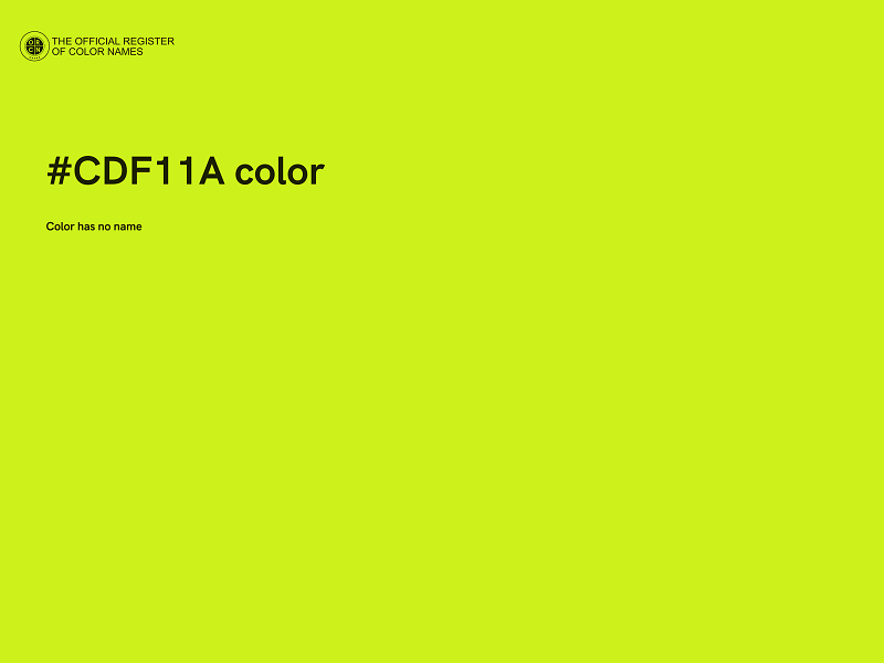 #CDF11A color image