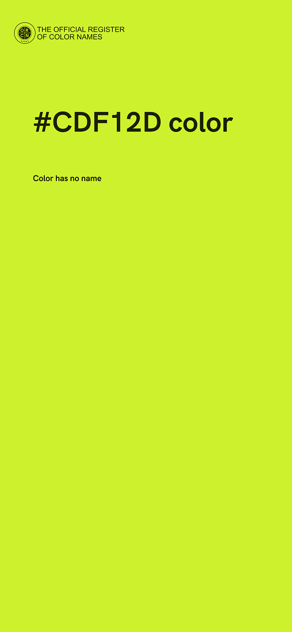#CDF12D color image