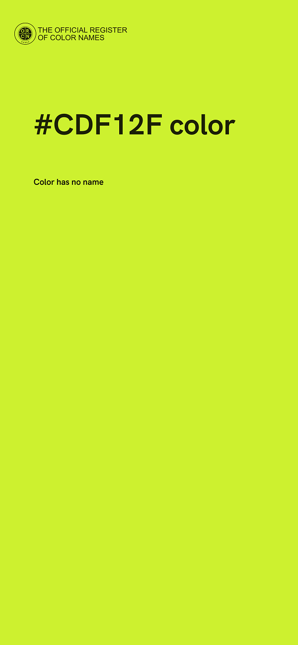 #CDF12F color image
