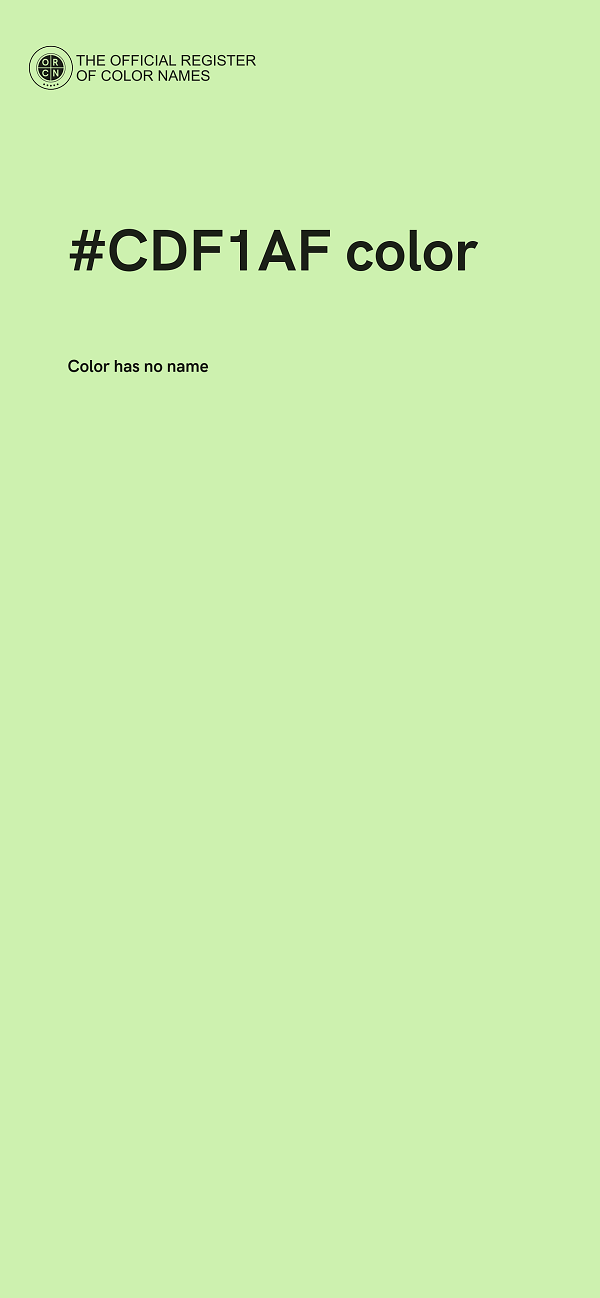 #CDF1AF color image