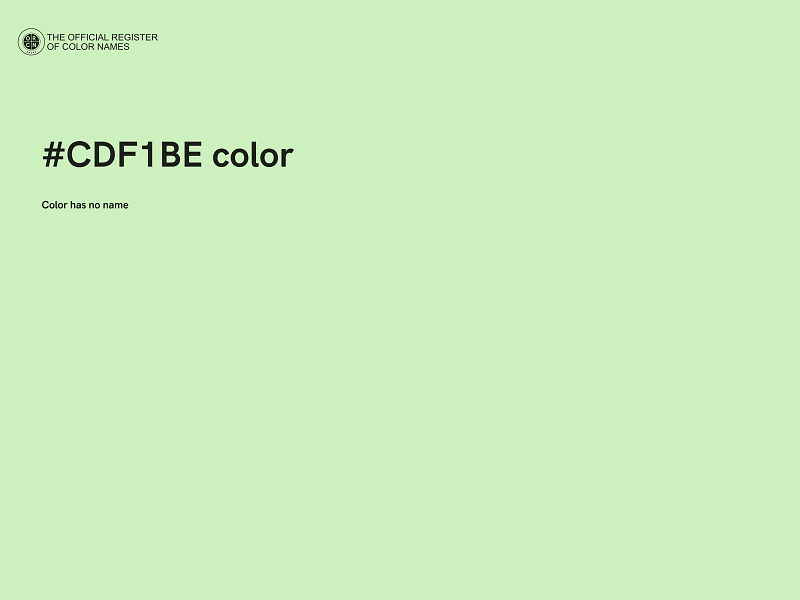 #CDF1BE color image