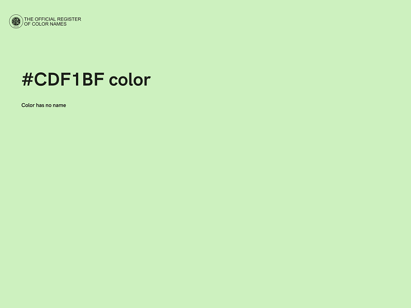 #CDF1BF color image