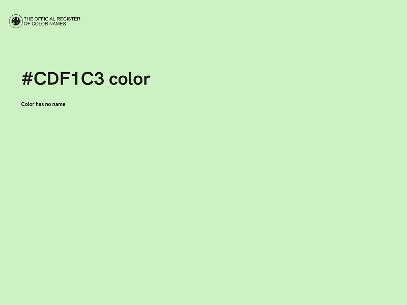 #CDF1C3 color image