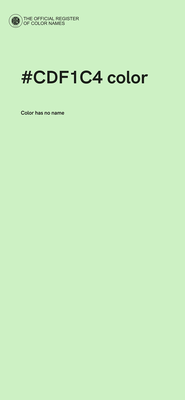 #CDF1C4 color image