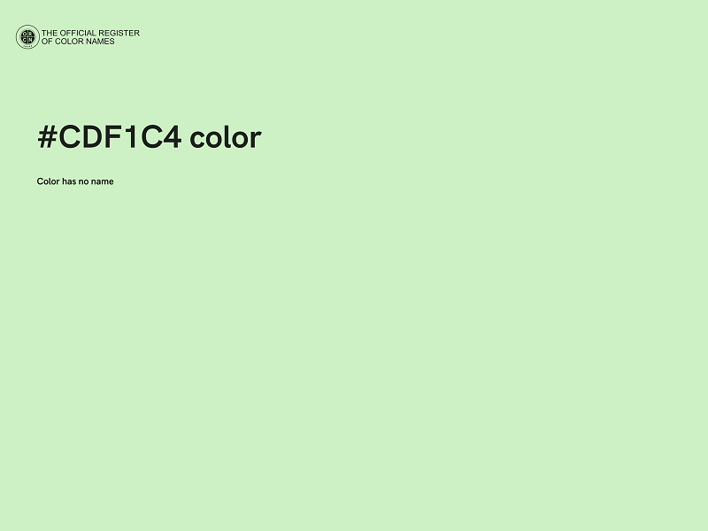 #CDF1C4 color image