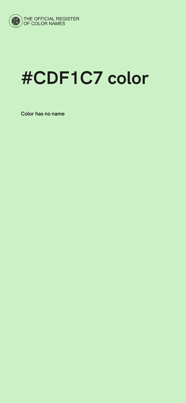 #CDF1C7 color image