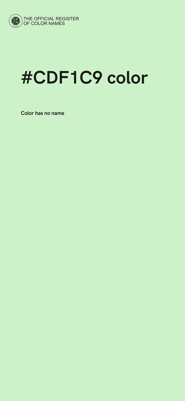 #CDF1C9 color image
