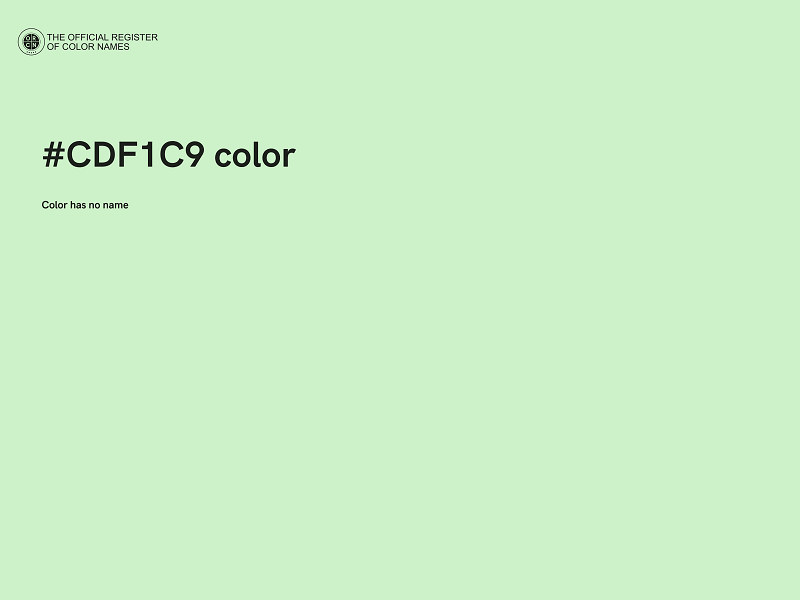 #CDF1C9 color image