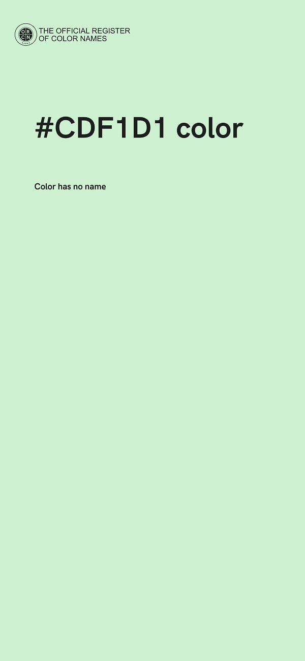 #CDF1D1 color image