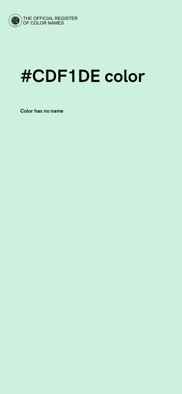 #CDF1DE color image