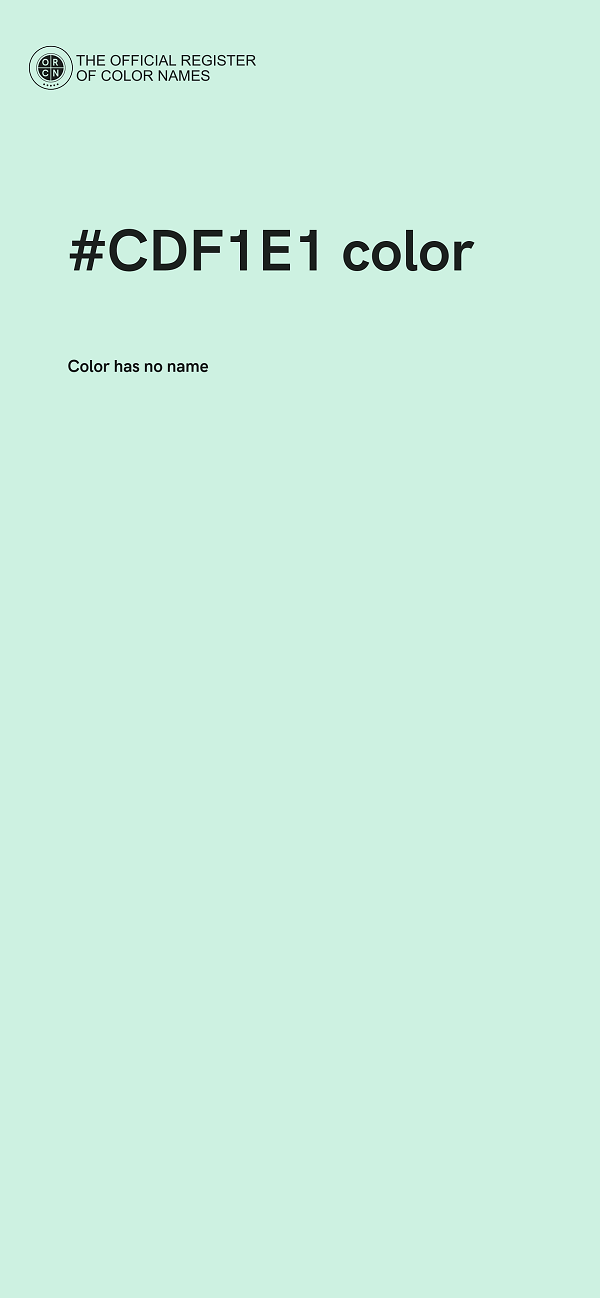 #CDF1E1 color image