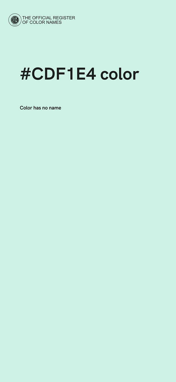 #CDF1E4 color image