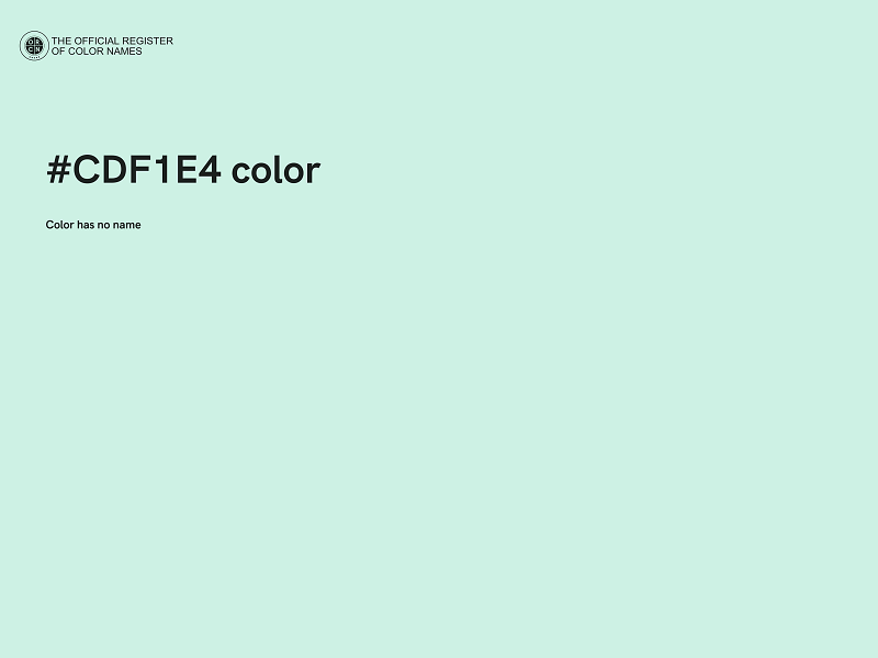 #CDF1E4 color image