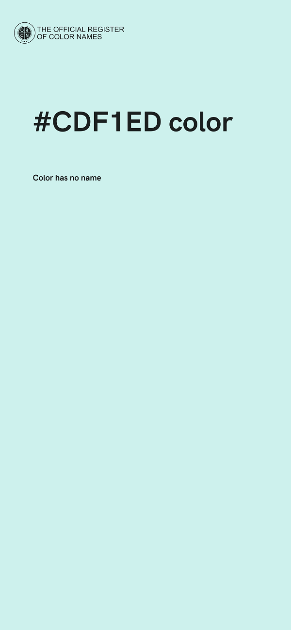 #CDF1ED color image