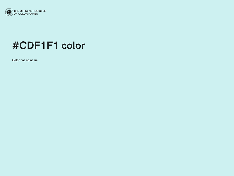 #CDF1F1 color image