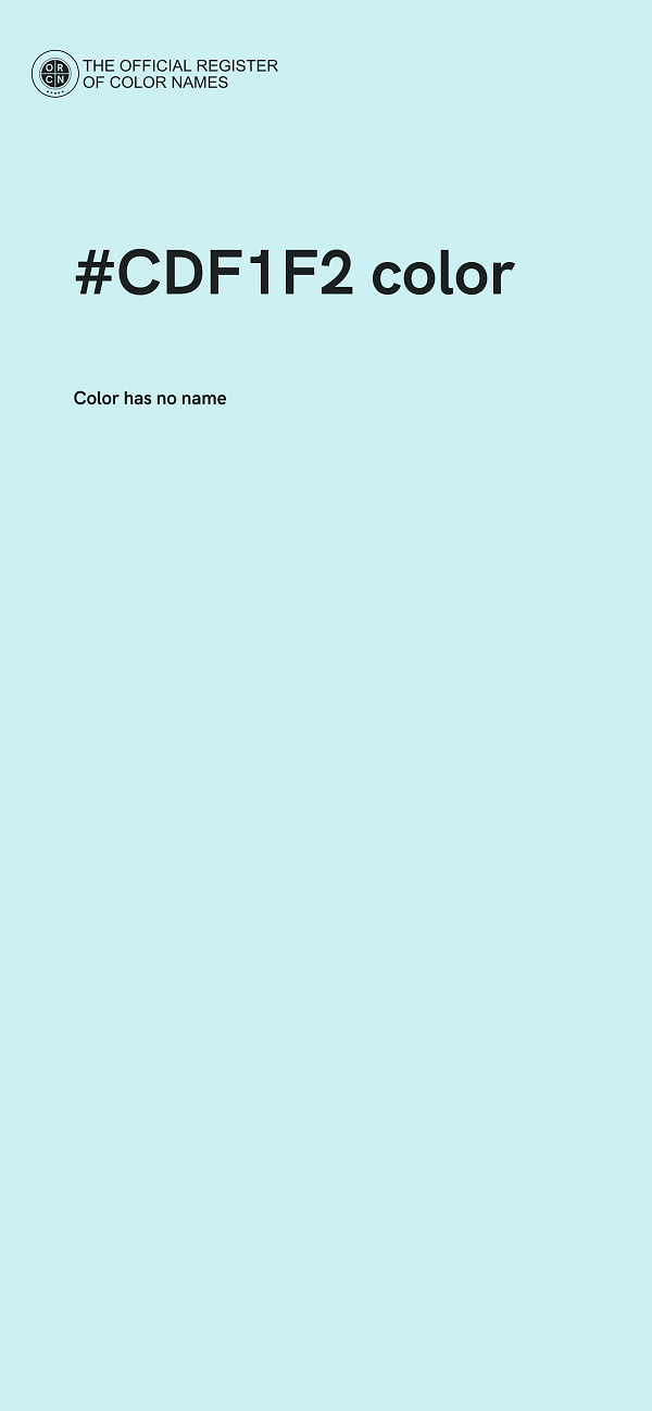 #CDF1F2 color image