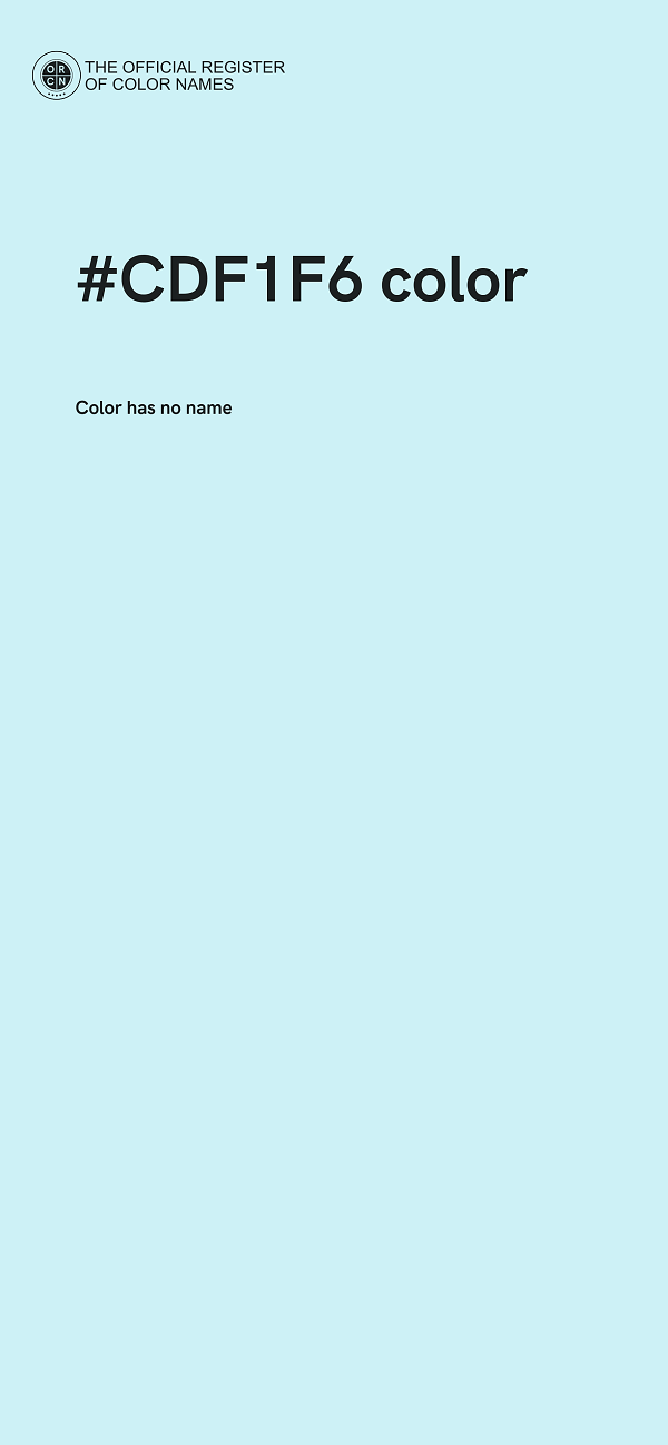 #CDF1F6 color image