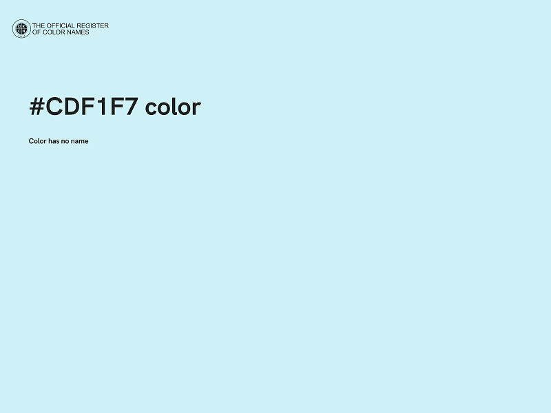 #CDF1F7 color image