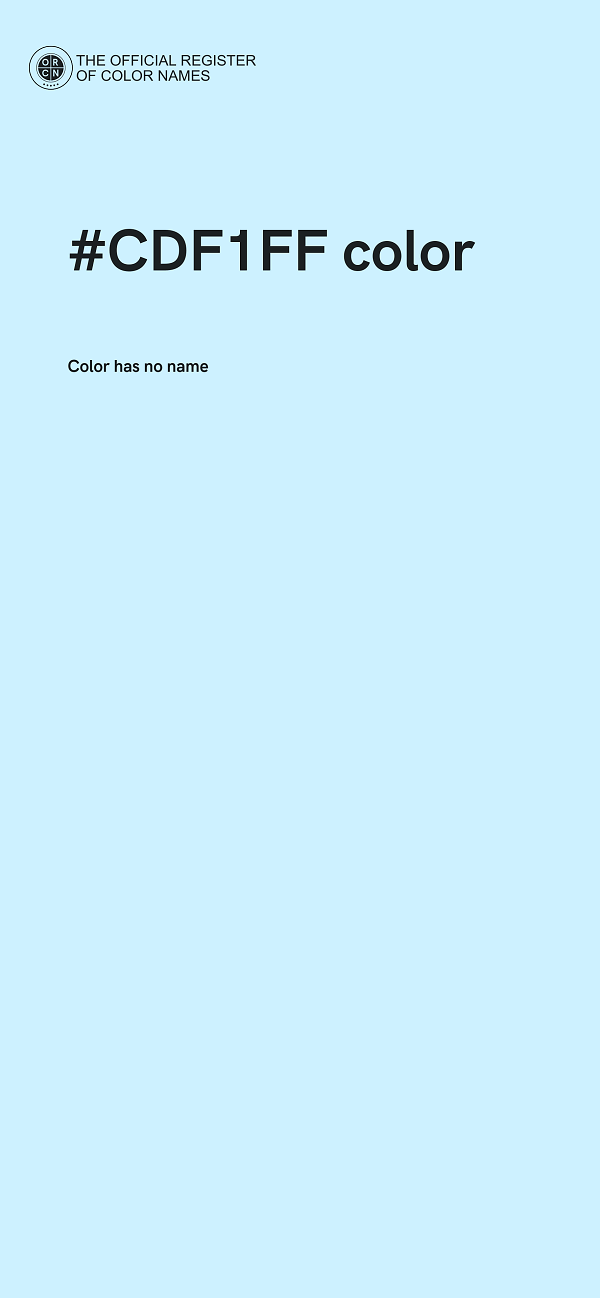 #CDF1FF color image