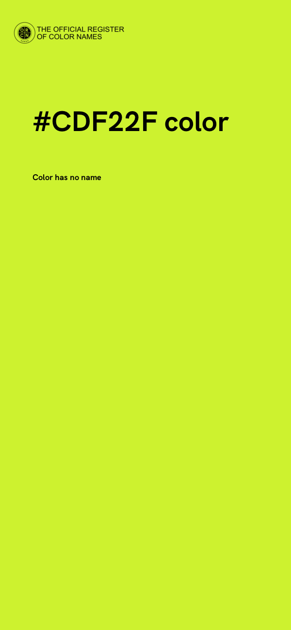 #CDF22F color image