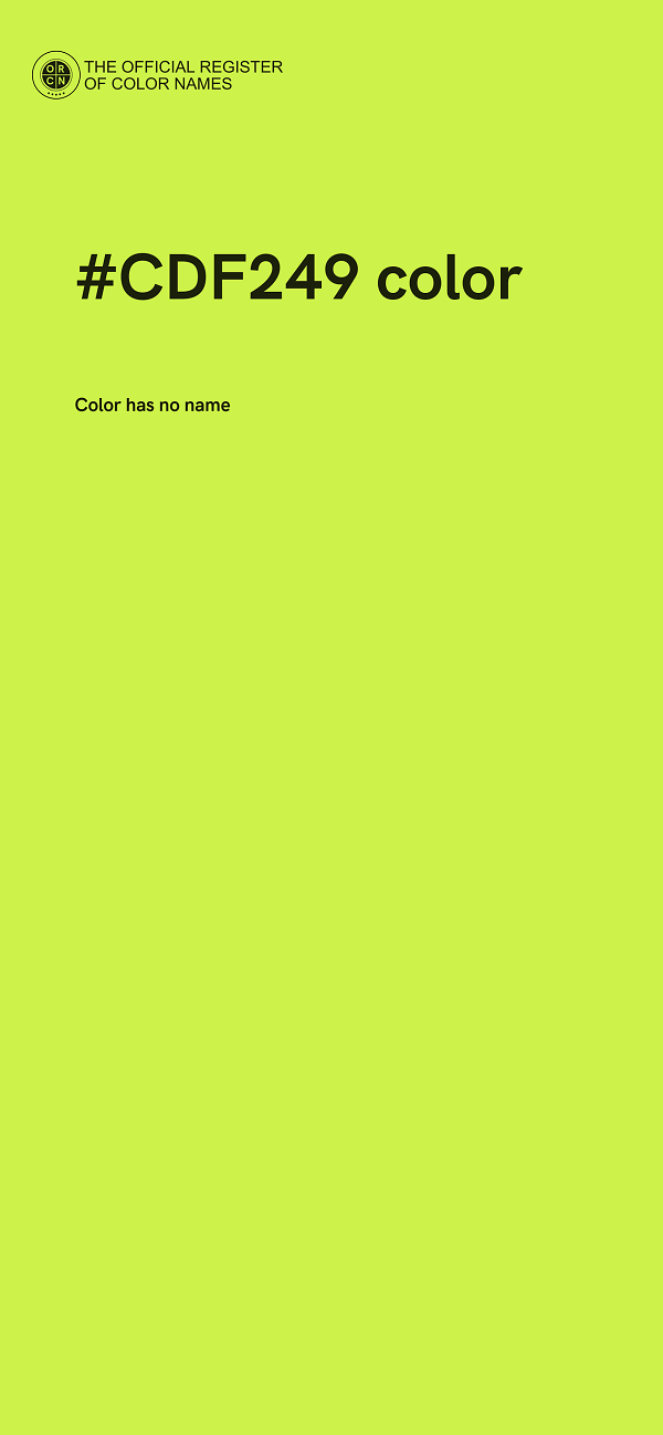 #CDF249 color image