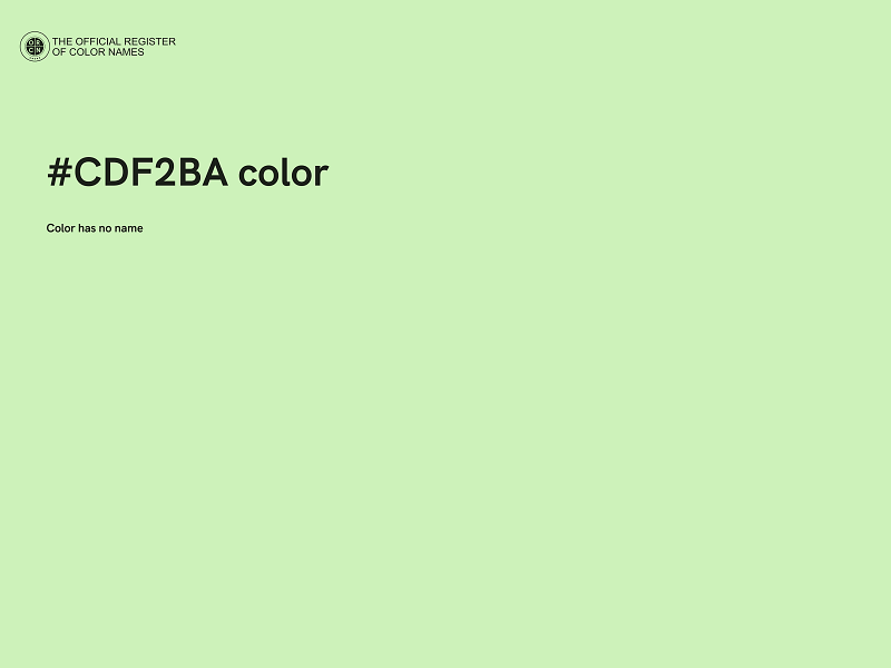 #CDF2BA color image