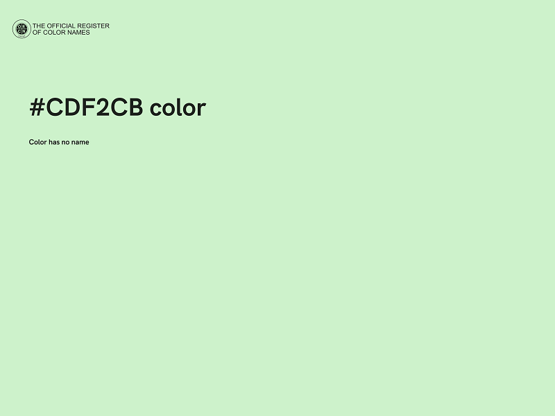 #CDF2CB color image