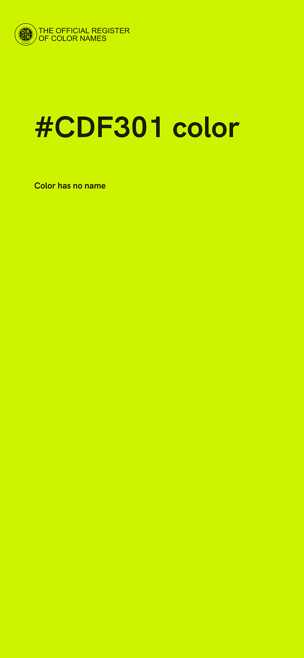 #CDF301 color image