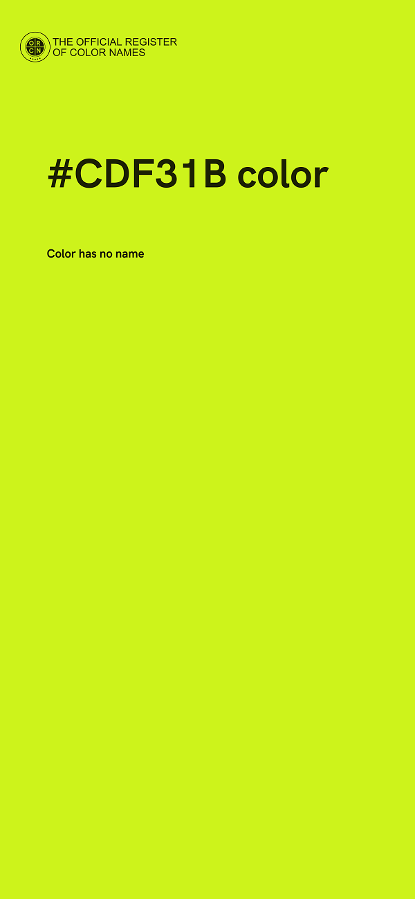 #CDF31B color image
