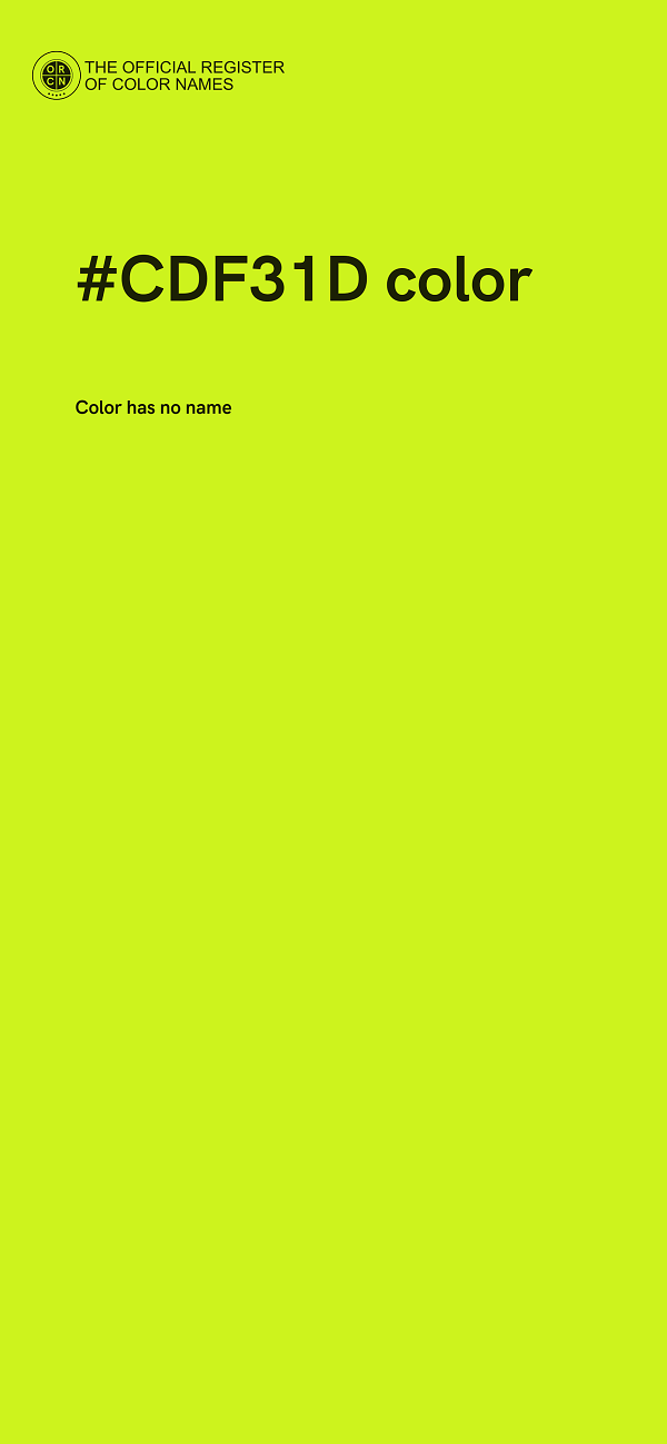 #CDF31D color image