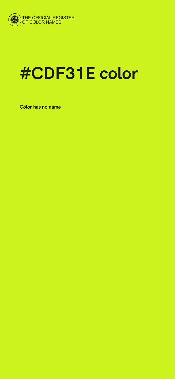 #CDF31E color image
