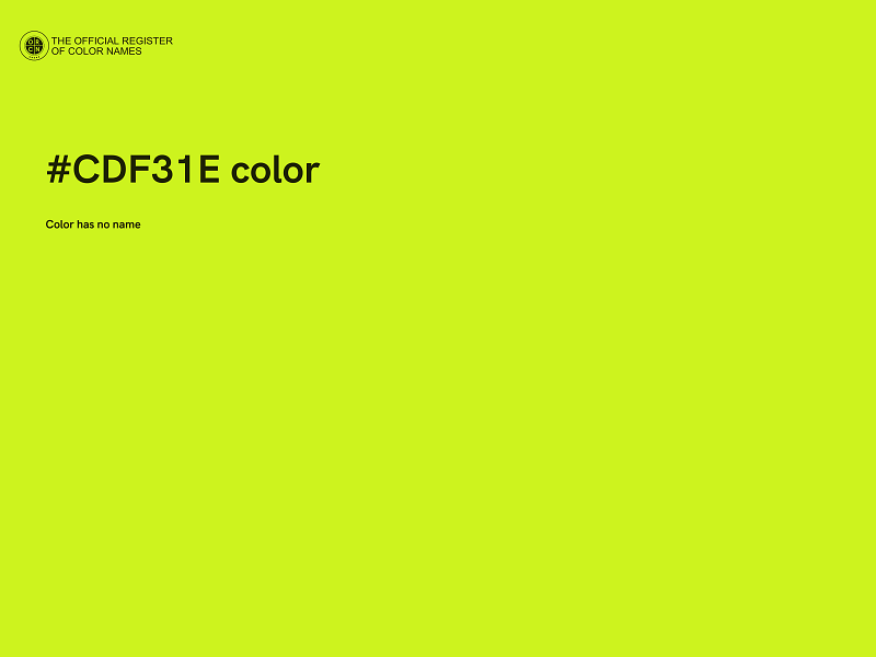 #CDF31E color image