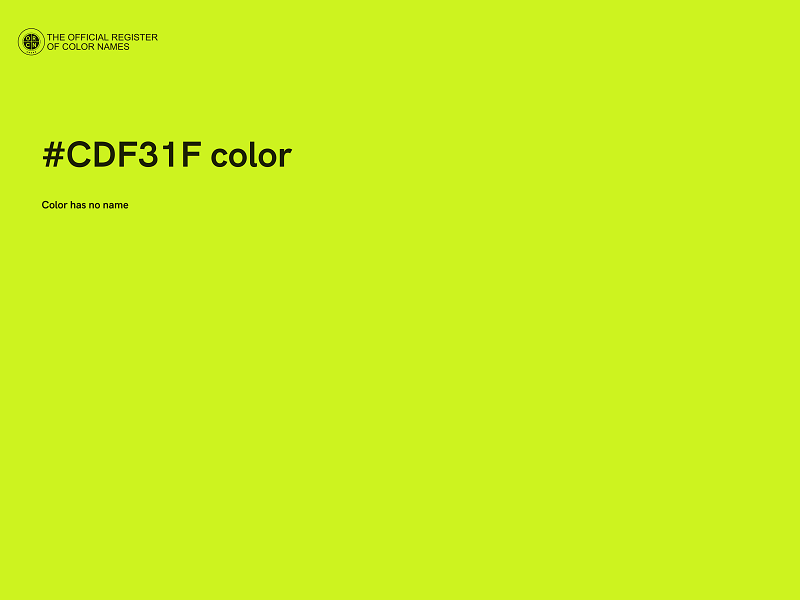 #CDF31F color image