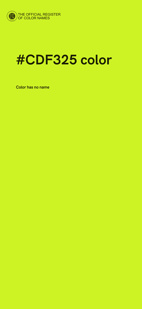 #CDF325 color image