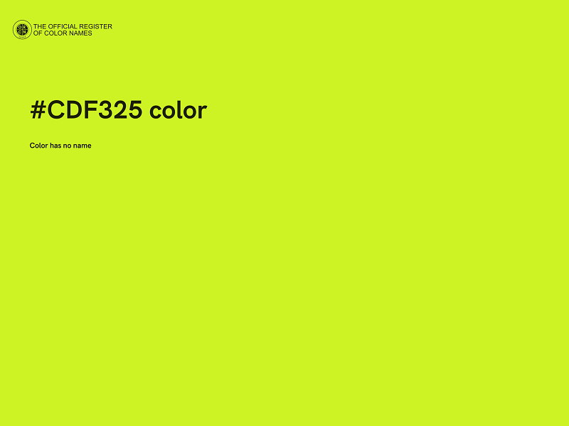 #CDF325 color image