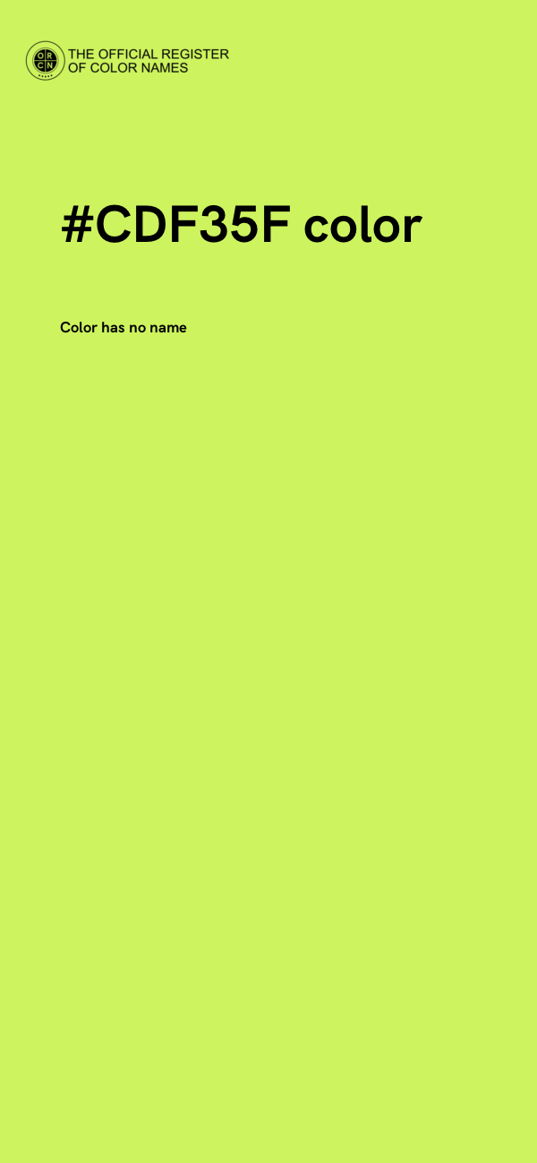 #CDF35F color image