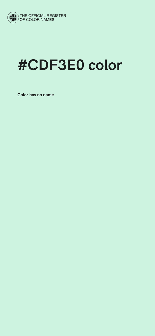 #CDF3E0 color image