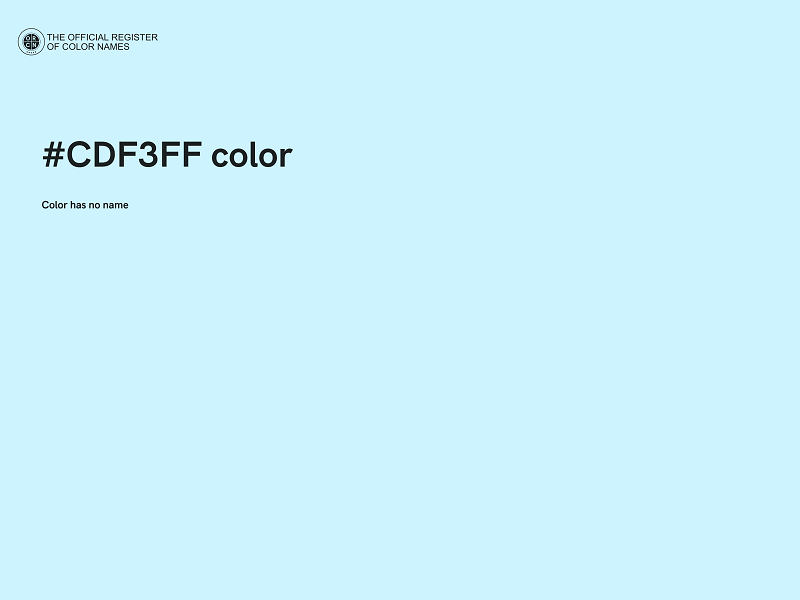 #CDF3FF color image