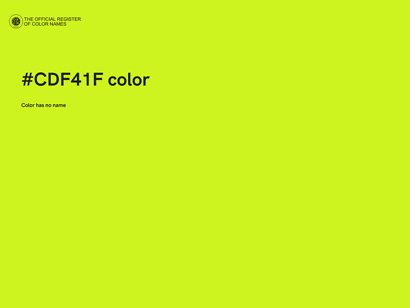 #CDF41F color image