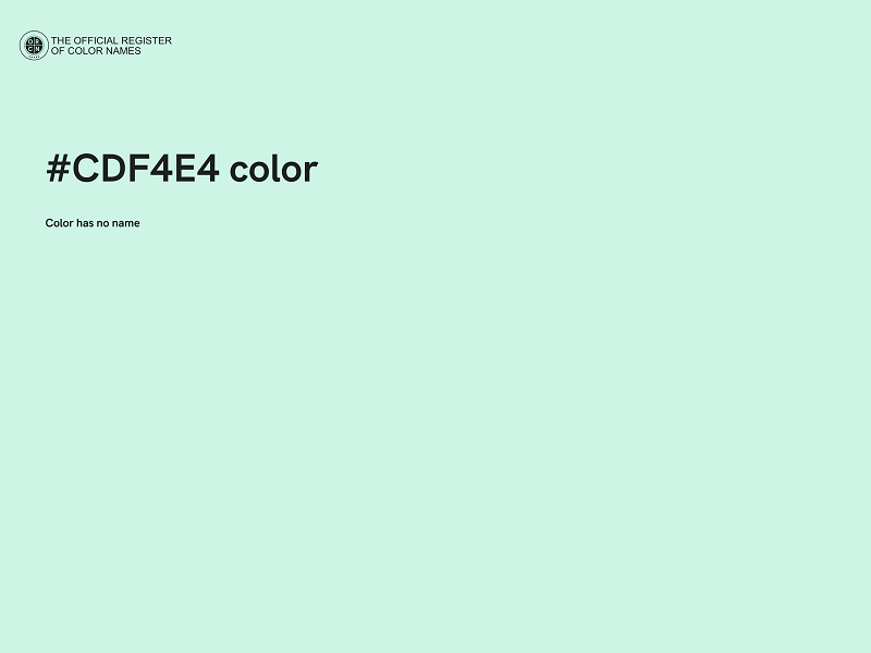 #CDF4E4 color image