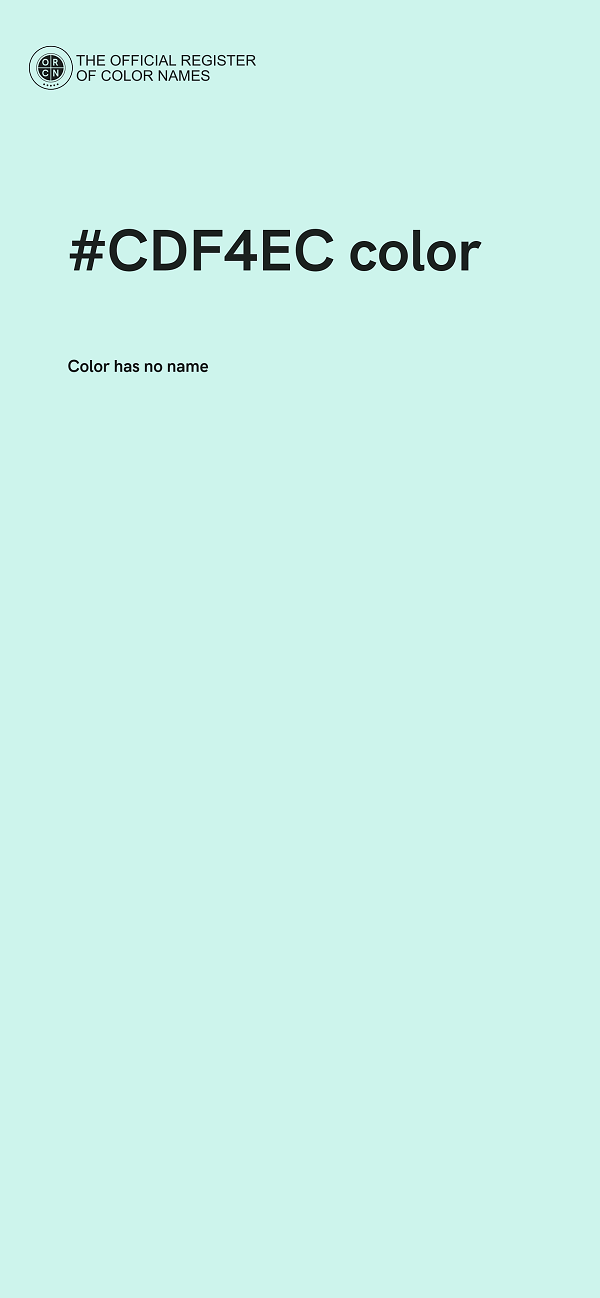 #CDF4EC color image