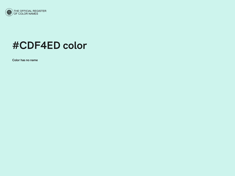 #CDF4ED color image