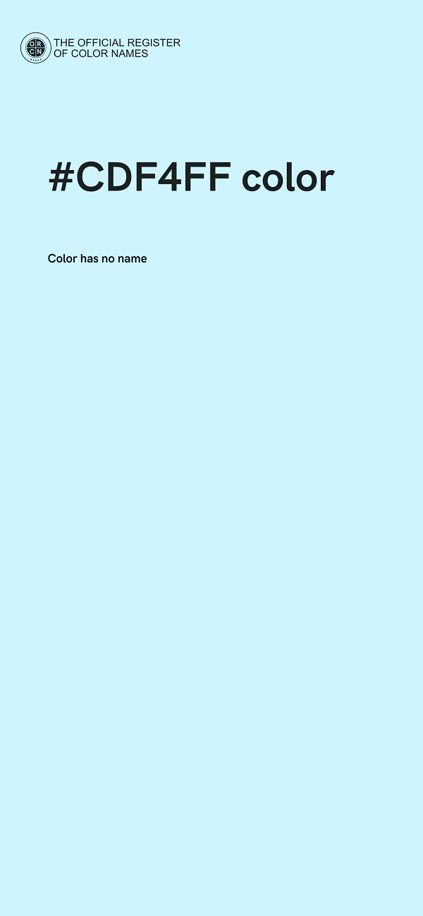 #CDF4FF color image