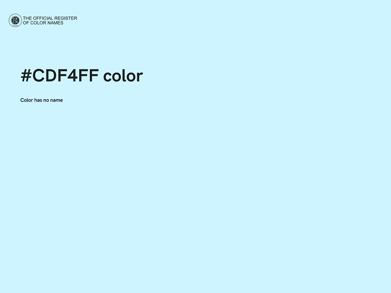 #CDF4FF color image