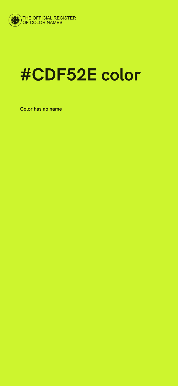 #CDF52E color image