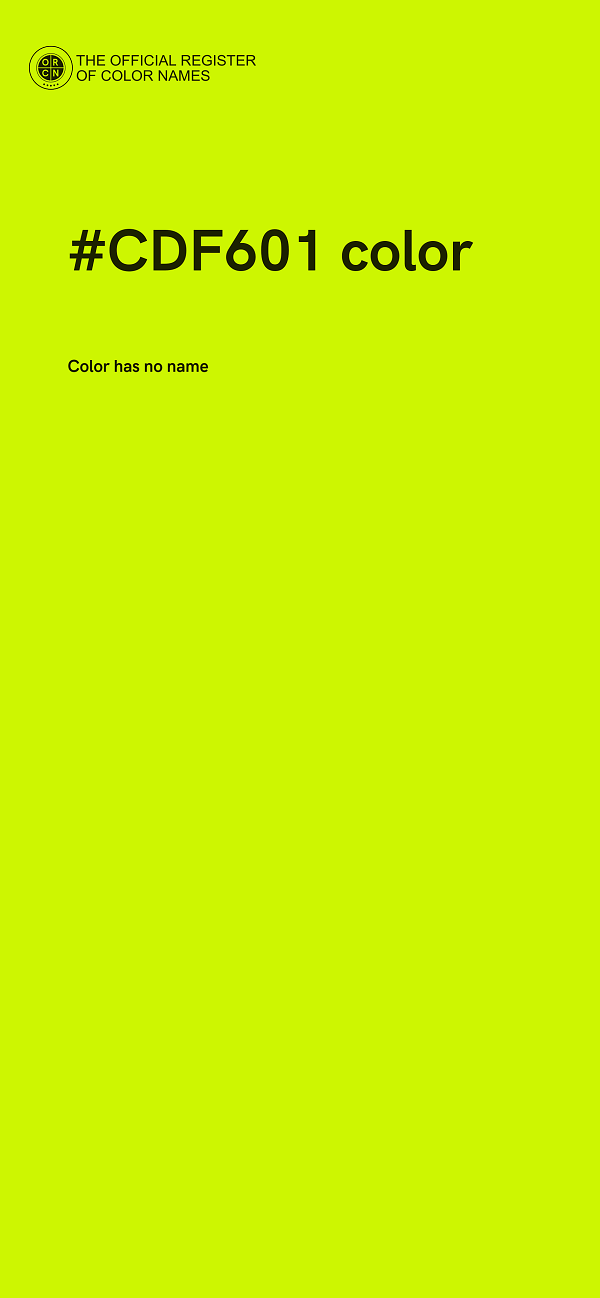 #CDF601 color image