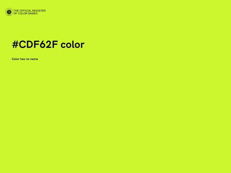 #CDF62F color image